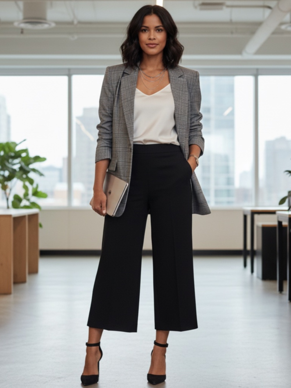 NWT Nine West black crop pants med